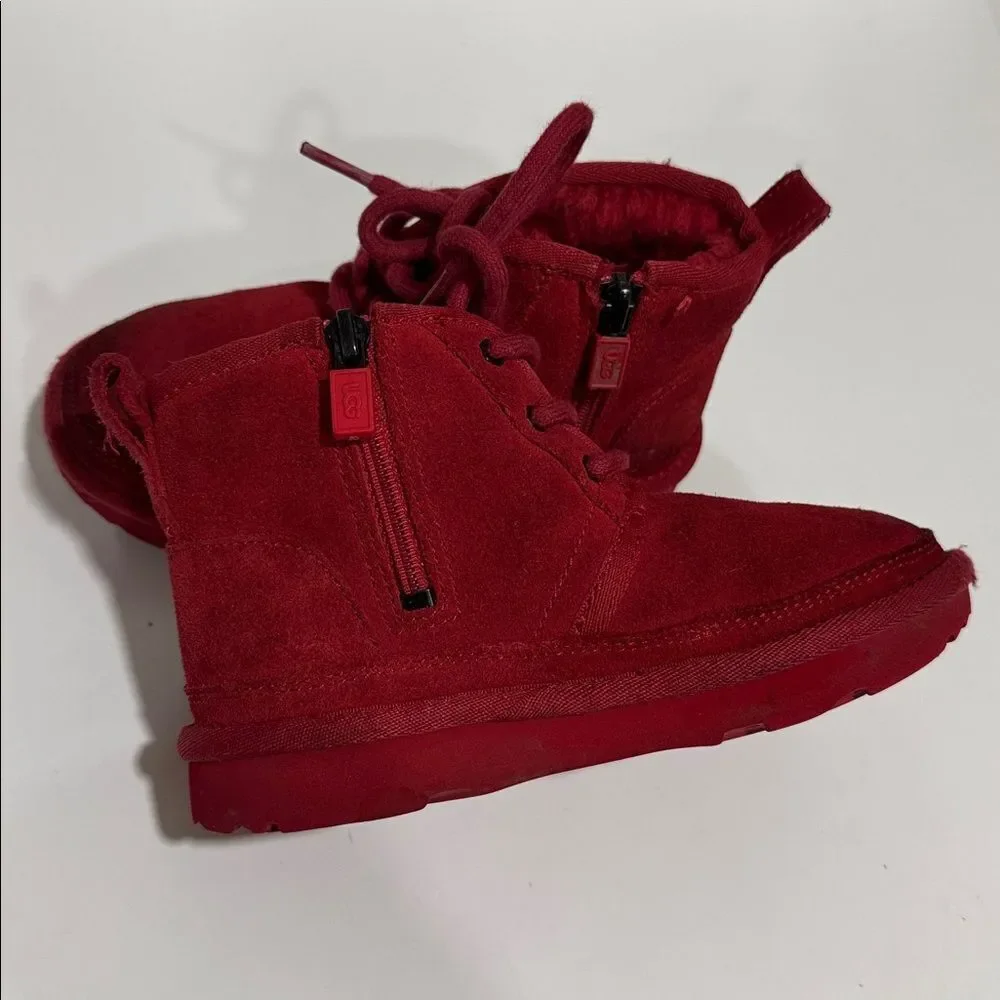 UGG Kids Red Suede Boots EUC